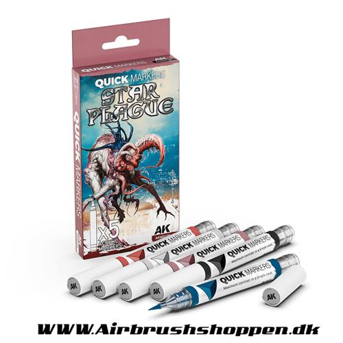 AK MQ105 STAR PLAGUE – QUICK MARKER SET - 5 Farver.